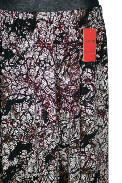 Hesna Kadın Ecem Battal Beden 8 Parça Lastikli Siyah Etek D50 - Resim 2