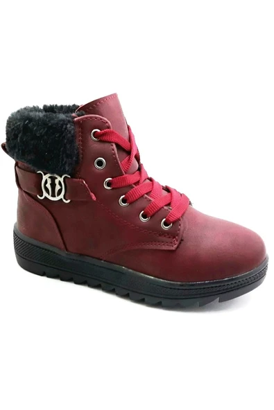 M.P. Kız Çocuk Bordo Fermuarlı Bot 202-3146 ürün görseli