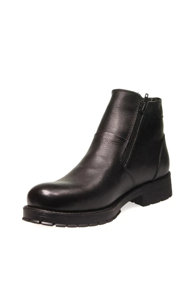 M.P. Erkek Deri Yandan Fermuarlı Siyah Bot Ayakkabı 192-8095mr 100 - Resim 2