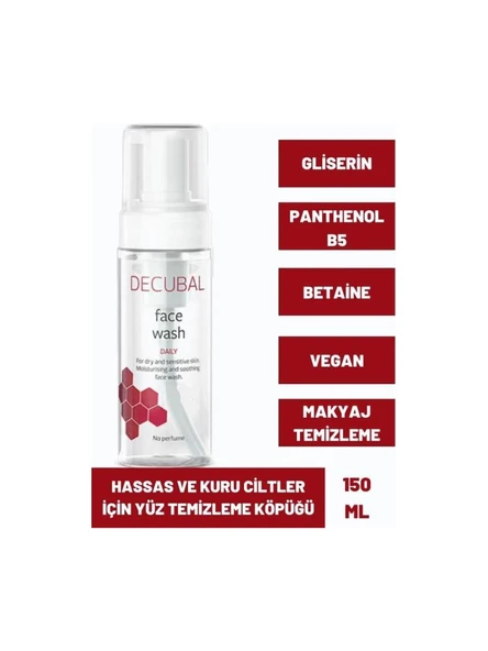 Decubal Repair Onarıcı Krem 100 ml ve Face Wash 150 ml Yüz Yıkama Jeli ve Face Vital Krem 50 ml - Resim 5