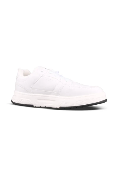 M.P. Erkek Bağcıklı Beyaz Sneaker - Resim 3