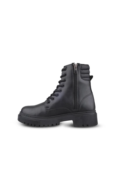 M.P. Kadın Bağcıklı Siyah Günlük Bot - Resim 2