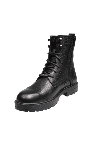 M.P. Erkek Deri Yandan Fermuarlı Siyah Bot Ayakkabı 192-8090mr 100 - Resim 5