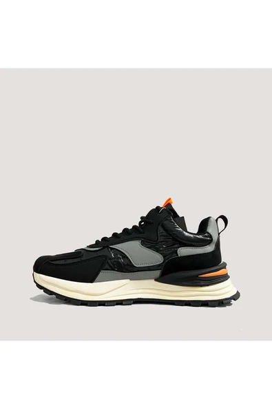 M.P. M.p 1235 Erkek Ithal Spor Ayakkabı 42 Siyah Turuncu - Resim 4