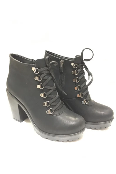 Sedef Kadın Siyah  Bot - Resim 2