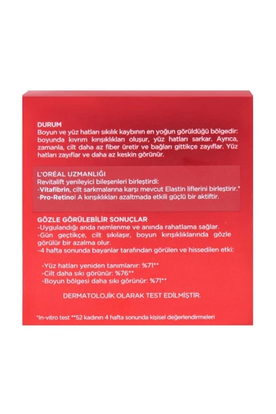 L'Oreal Paris Revitalift Yüz, Hatlar & Boyun Kremi 50 ml - Resim 5