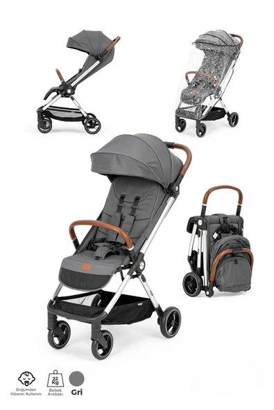 Kanz Fox Kabin Boy Bebek Arabası Gri - 2