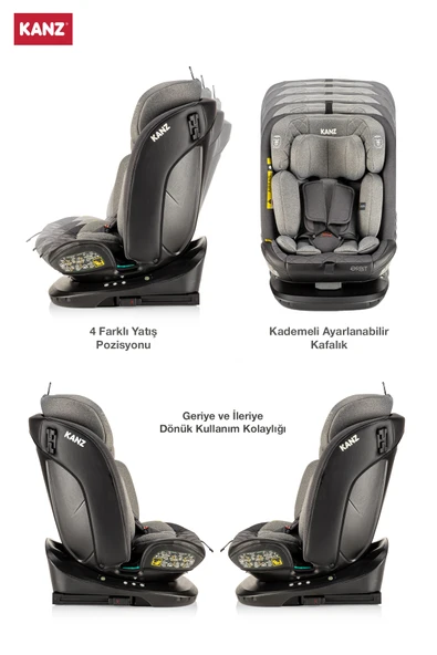 Kanz Orbit i-Size (0-36kg) Oto Koltuğu Gri - 4