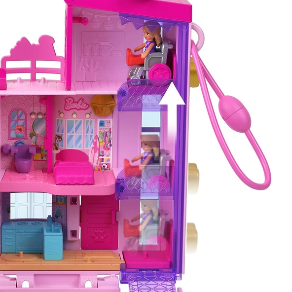 HWP11 Polly Pocket Barbie'nin Evi Temalı Mikro Oyun Seti - Resim 8