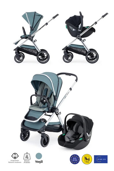 Kanz Explorer Autofold Travel Sistem Bebek Arabası Hunter Green - 2