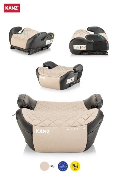 Kanz Fusion Emniyet Kemeri İle Kullanılabilen İsofixli Oto Koltuğu Yükselticisi Bej - 2