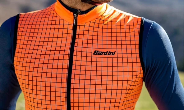 Santini Nebula Büyük Beden Erkek Rüzgarlık Yelek 1W54275NEBUL - Resim 6