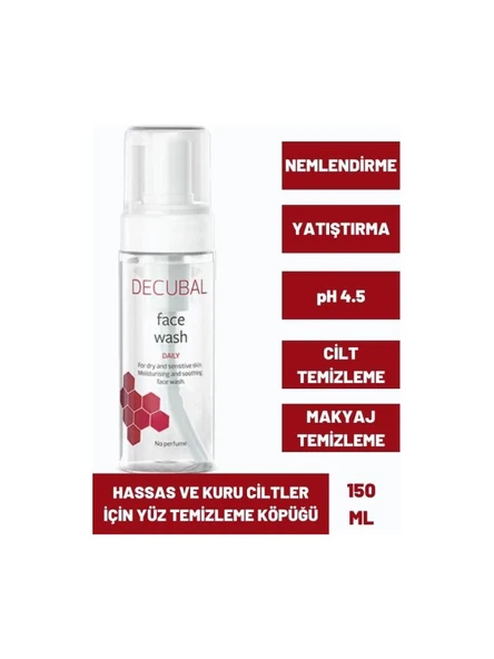 Decubal Repair Onarıcı Krem 100 ml ve Face Wash 150 ml Yüz Yıkama Jeli ve Roll On 50 ml - Resim 5