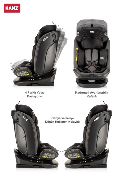 Kanz Orbit i-Size (0-36kg) Oto Koltuğu Siyah - 3