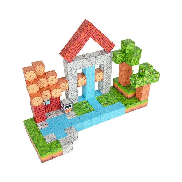 Megacraft Manyetik Bloklar Orman Temalı 119 Parça - Resim 3