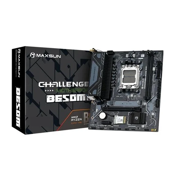 MAXSUN CHALLANGER B650M WIFI V2 DDR5 HDMI-DP PCIE 4.0 AM5 MATX ürün görseli