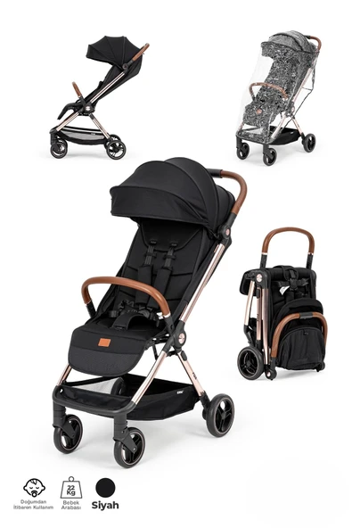 Kanz Fox Kabin Boy Bebek Arabası Siyah - 2