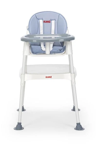 Kanz Yummy 3 in 1 Çalışma Masalı Mama Sandalyesi Gri