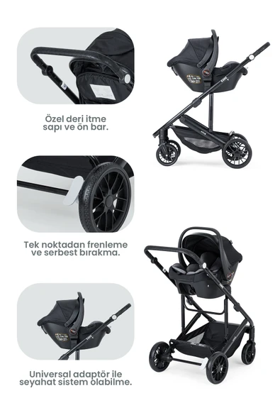 Kanz Echo Travel Sistem Bebek Arabası Siyah - 4