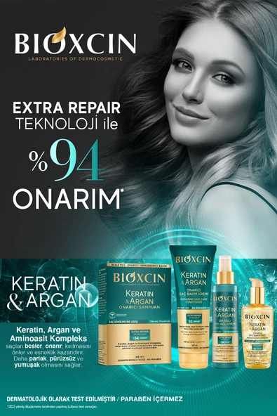 Keratin & Argan Onarıcı Şampuan 300 ml - Yıpranmış Ve Hasar Görmüş Saçlar 2 Li Avantaj Set- - 7