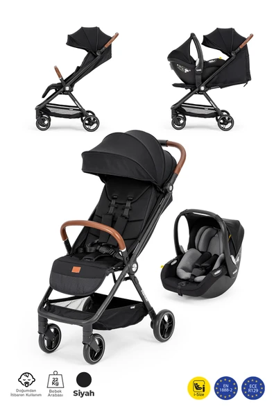 Kanz Instreet Autofold Travel Sistem Bebek Arabası Siyah - 2