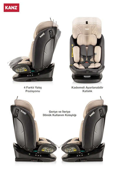 Kanz Orbit i-Size (0-36kg) Oto Koltuğu Bej - 4