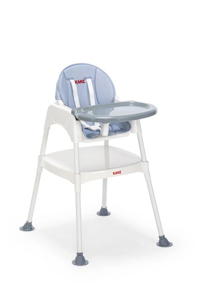 Kanz Yummy 3 in 1 Çalışma Masalı Mama Sandalyesi Gri - 3