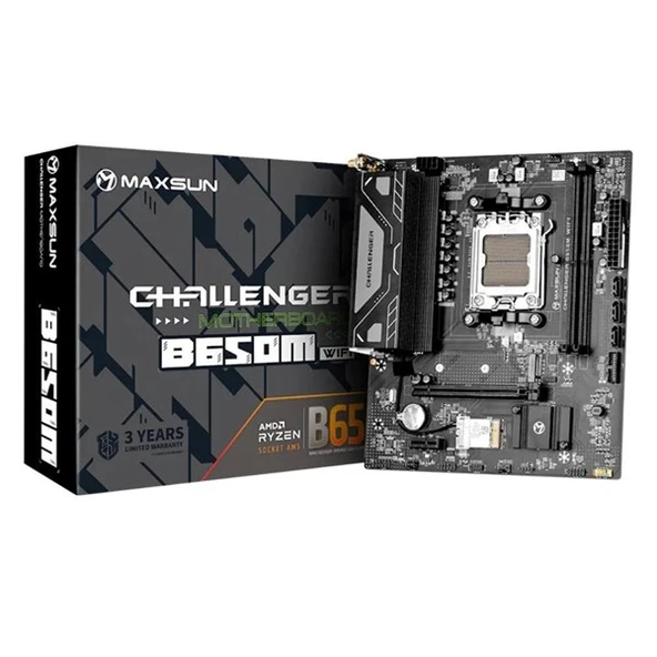 MAXSUN CHALLANGER B650M-V2 DDR5 HDMI-DP PCIE 4.0 AM5 MATX ürün görseli