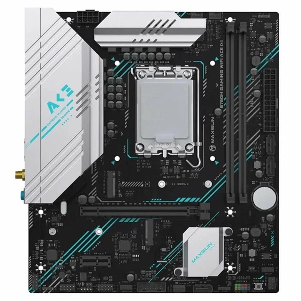 MAXSUN B760M GAMING WIFI6E ACE DDR5 HDMI PCIE 5.0 1700P MATX - Resim 2