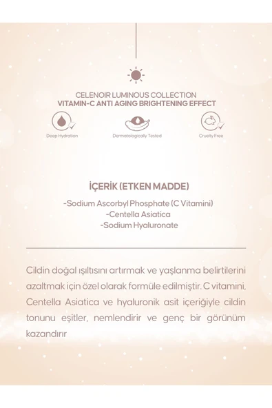 Luminous C Vitamini Serumu – Aydınlatıcı & Leke Karşıtı Ve Nemlendirici Bakım 30ml - 2