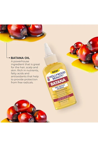 Hollywood Beauty Batana Saç Cilt ve Tırnak Bakım Yağı 59.2ML - 3