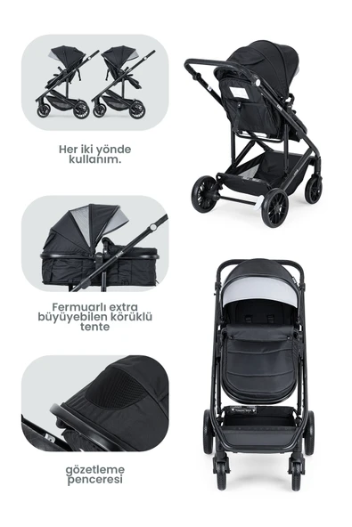 Kanz Echo Travel Sistem Bebek Arabası Siyah - 2
