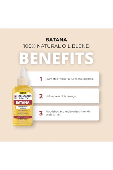 Hollywood Beauty Batana Saç Cilt ve Tırnak Bakım Yağı 59.2ML - 4