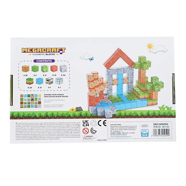 Megacraft Manyetik Bloklar Orman Temalı 119 Parça - Resim 4