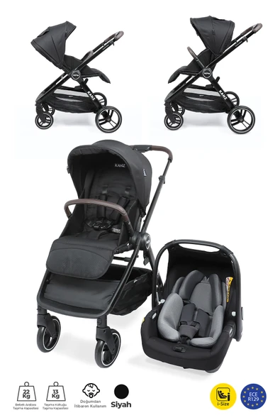 Kanz Nova Travel Sistem Bebek Arabası Siyah - 2