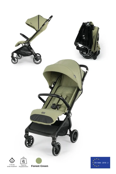 Kanz Bold Autofold Kabin Boy Bebek Arabası Forestgreen - 2