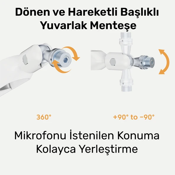 NPO STD191LW Elysium Profesyonel RGB Işıklı Amortisörlü Yayıncı Stüdyo Mikrofon Kolu - Resim 4