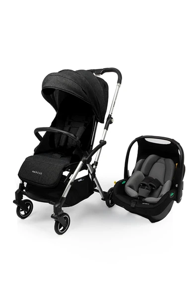 Kanz Marcus Kolay Katlanabilen Kabin Travel Sistem Bebek Arabası Raisin Black