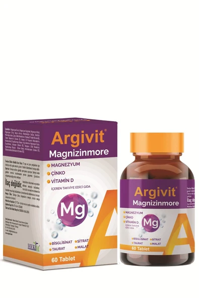 Magnizinmore Magnezyum, Çinko Ve Vitamin D Içeren Takviye Edici Gıda 60 Tablet - 2