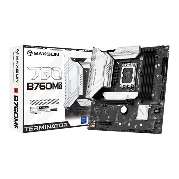 MAXSUN TERMINATOR B760M DDR4 HDMI-DP PCIE 4.0 1700P MATX ürün görseli