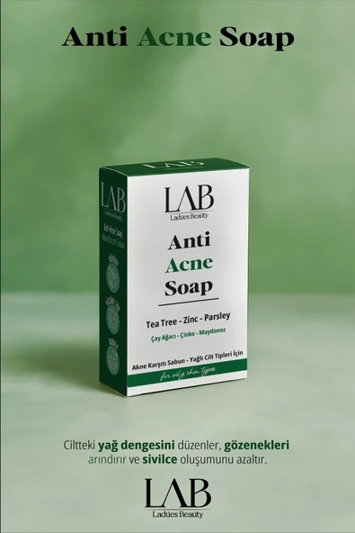 Lab Çay Ağacı Çinko Maydonoz Etkisi İle Akne Karşıtı Sabun