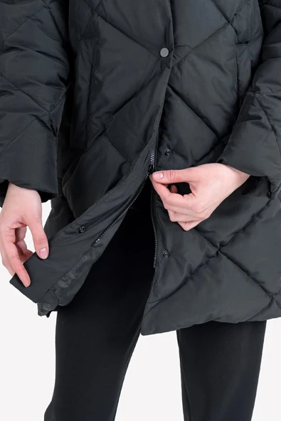 Lescon 23NTBS002150-633 23N-2150 Siyah Kadın Şişme Mont - 7