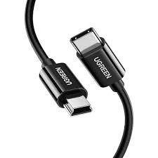 Ugreen Usb-C 100W 5A Qc Pd Örgülü Hızlı Şarj Kablosu, 1 Metre, Siyah, 65249