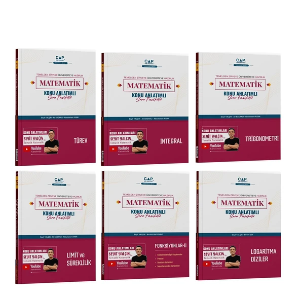 Çap Yayınları İntegral Limit Süreklilik Logaritma Diziler Fonksiyonlar II Türev Trigonometri Seti 6 Kitap ürün görseli 1