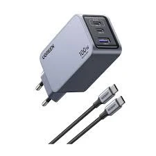 Ugreen Nexode Pro 25874 2xUSB-C+USB-A QC/PD 100W GaN Hızlı Şarj Kablosu ve Adaptörü Ugreen