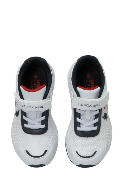 U.S Polo Assn. Rick JR 4FX 101510211 Beyaz & Mavi & Kırmızı Çocuk Günlük Spor Ayakkabı - 4