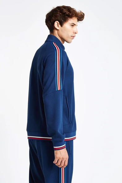 Lescon 24NTEV001124-ALC Açık Lacivert Erkek Fermuarlı Sweatshirt - 2