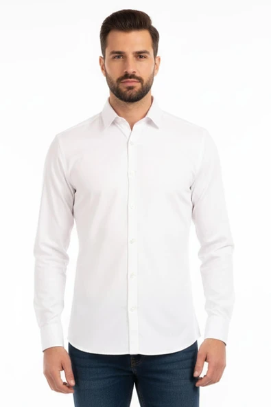Slim Fit Erkek Gömlek ürün görseli 1
