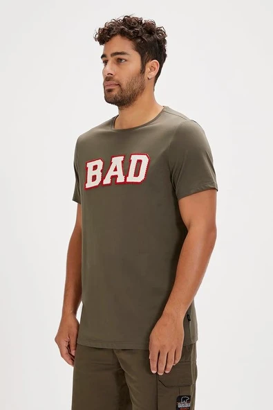Bad Bear Felt 24.01.07.036H Haki Erkek Tişört - 2