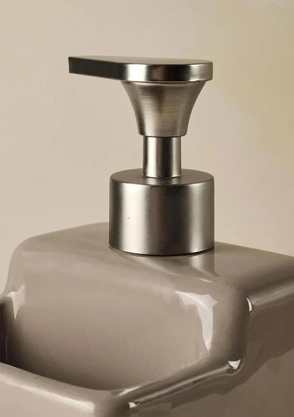 Ashton Taupe Porselen Sıvı Sabunluk 500 ml - Resim 3